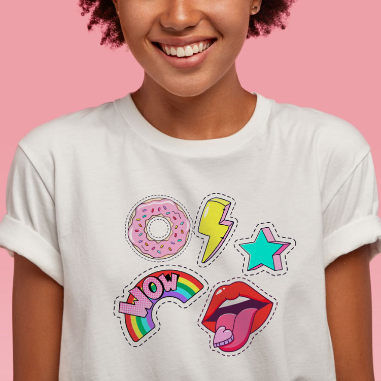 Bañera Susceptibles a Reembolso Camiseta Pegatinas – Color Mandarina – Camisetas estampadas personalizadas